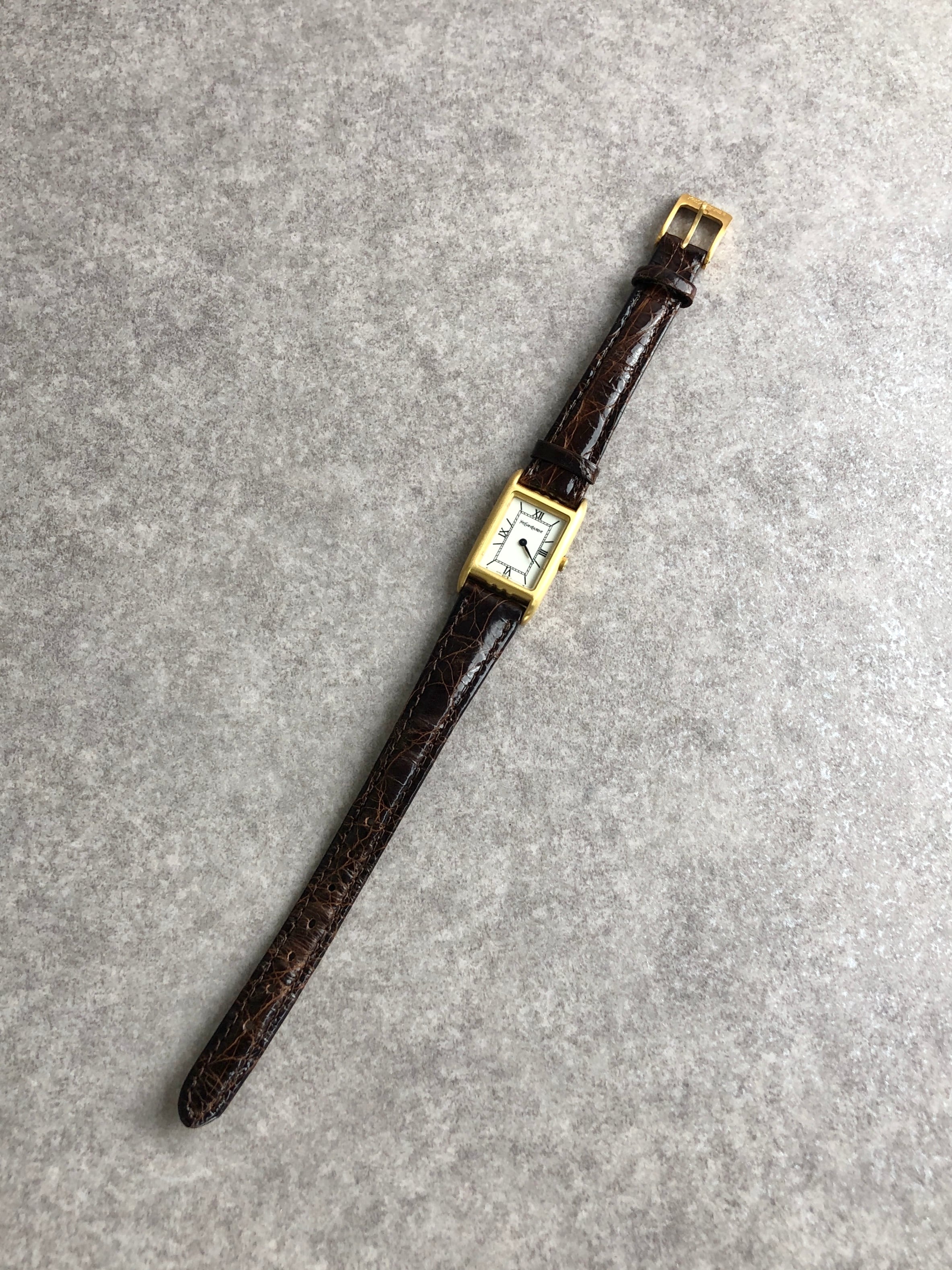 Yves Saint Laurent イヴ・サンローラン レクタンギュラー 腕時計