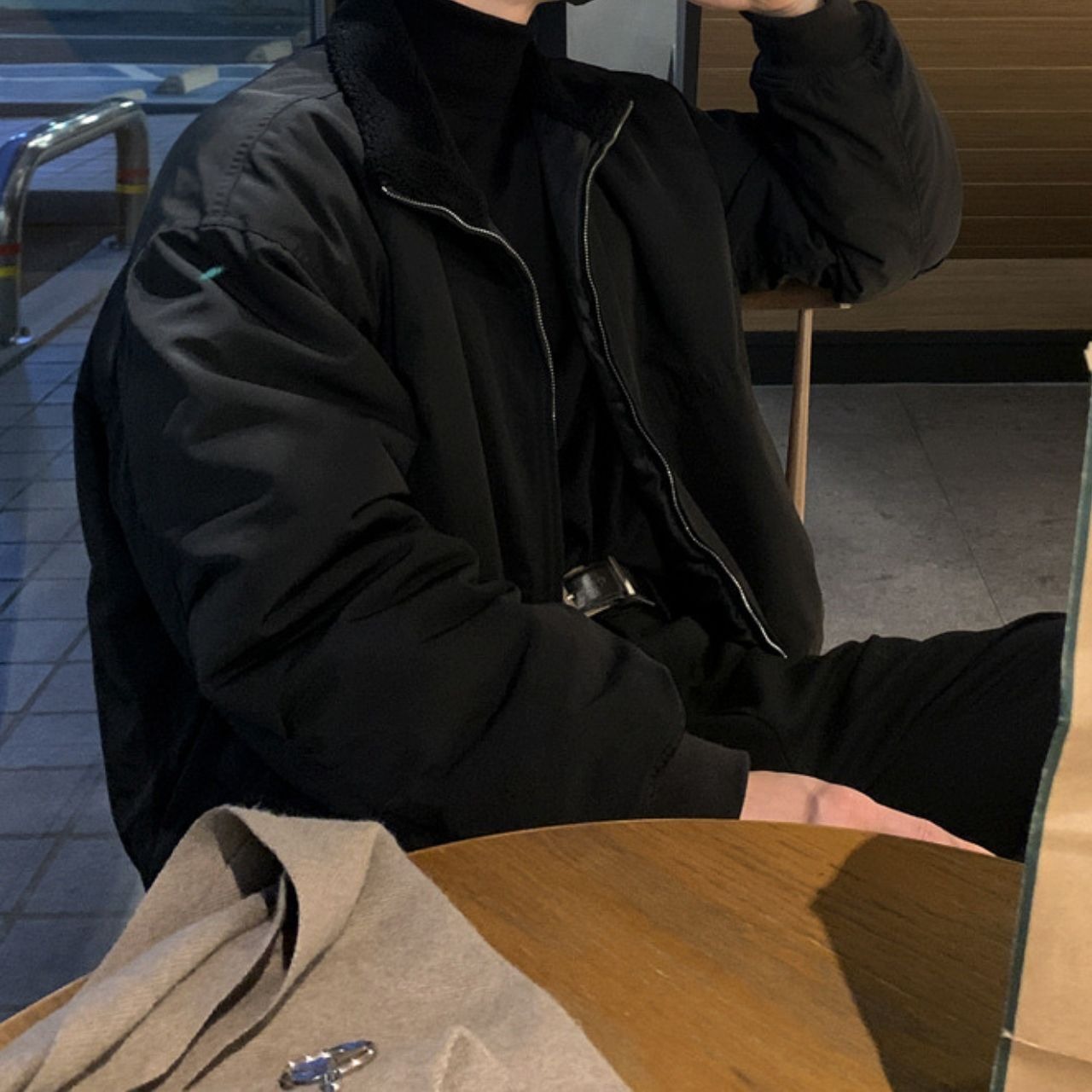 ダブルジップシンプルブルゾン　MT0080356