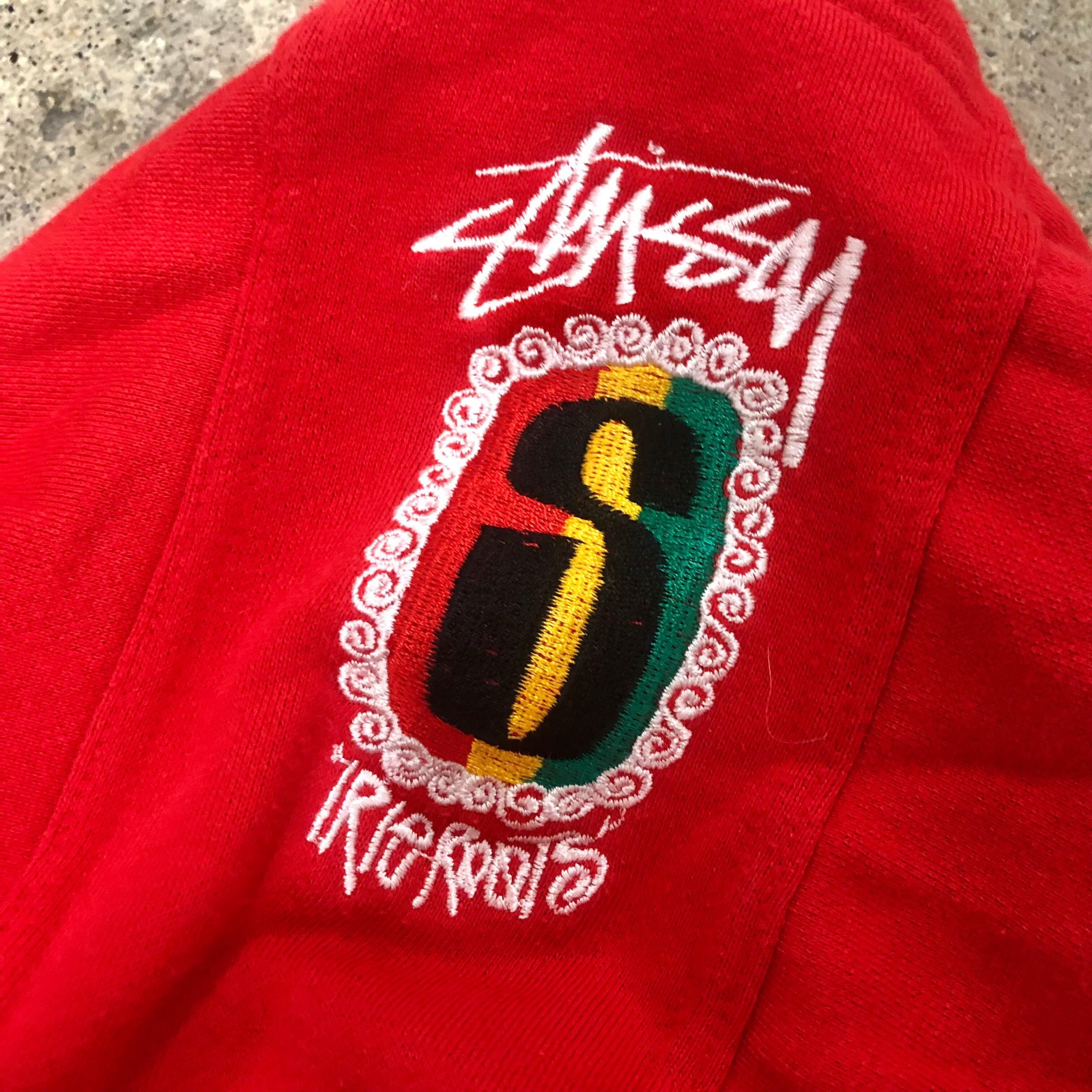 90s Bootleg OLD STUSSY/Rasta Hoodie/Korea製/黒タグ/Free/ラスタ 
