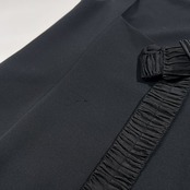 GIORGIO ARMANI ジョルジオアルマーニ リボン付き ノースリーブ ロング ワンピース サイズ 42 /ブラック/イタリア製