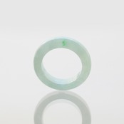 【14号】 clear green 翡翠くり抜き甲丸リング A貨翡翠 jd_rg2522