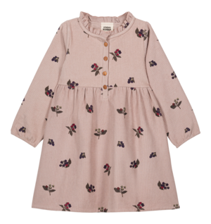 VERMONT DRESS LIGHT MAUVE / BLACKBERRIES (24M)【STUDIO BOHEME】ROBE VERMONT CORDEROY MAUVE PÂLE MÛRES