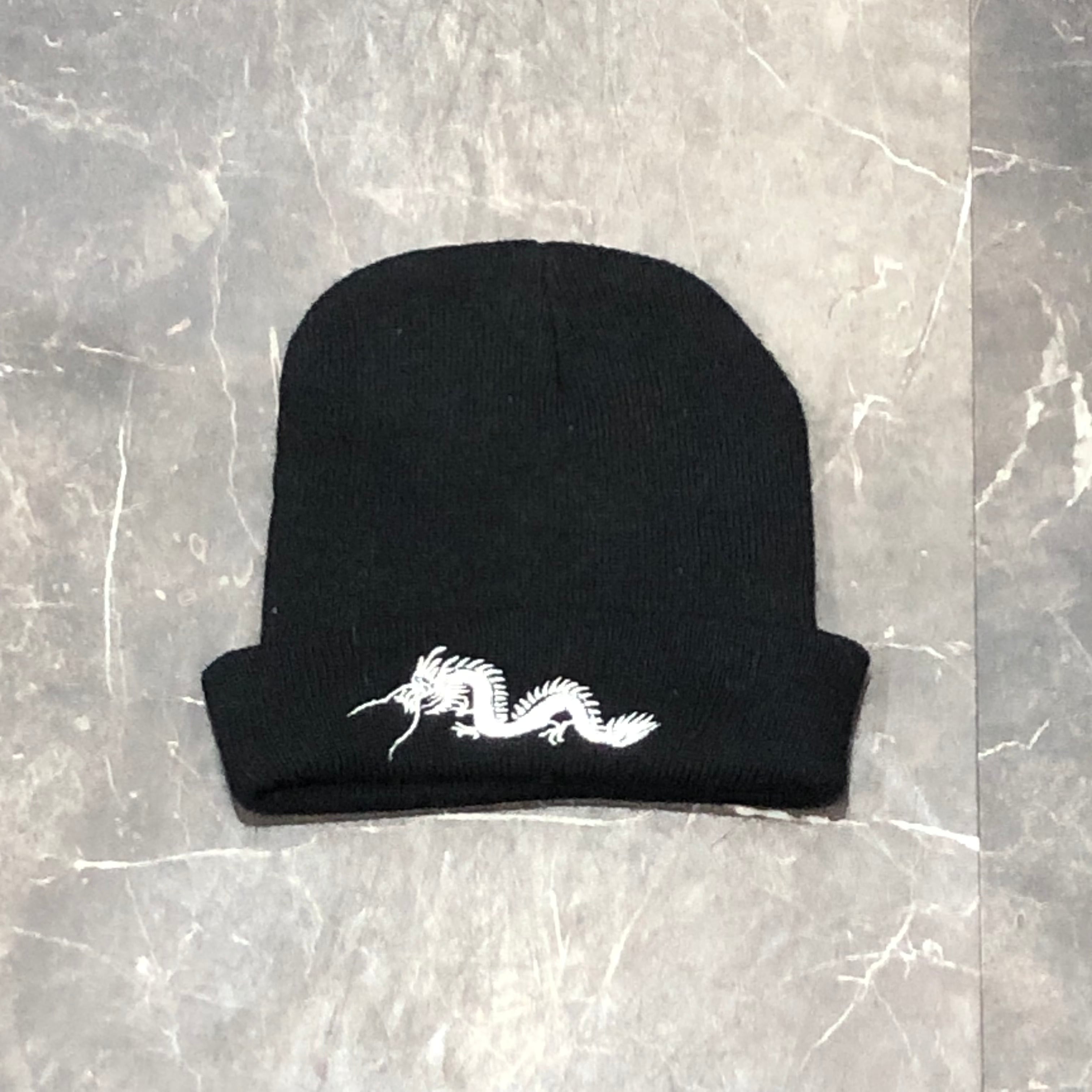 90s OLD STUSSY/Logo embroidery Long Beanie/Free/刺繍ロゴ/ロング
