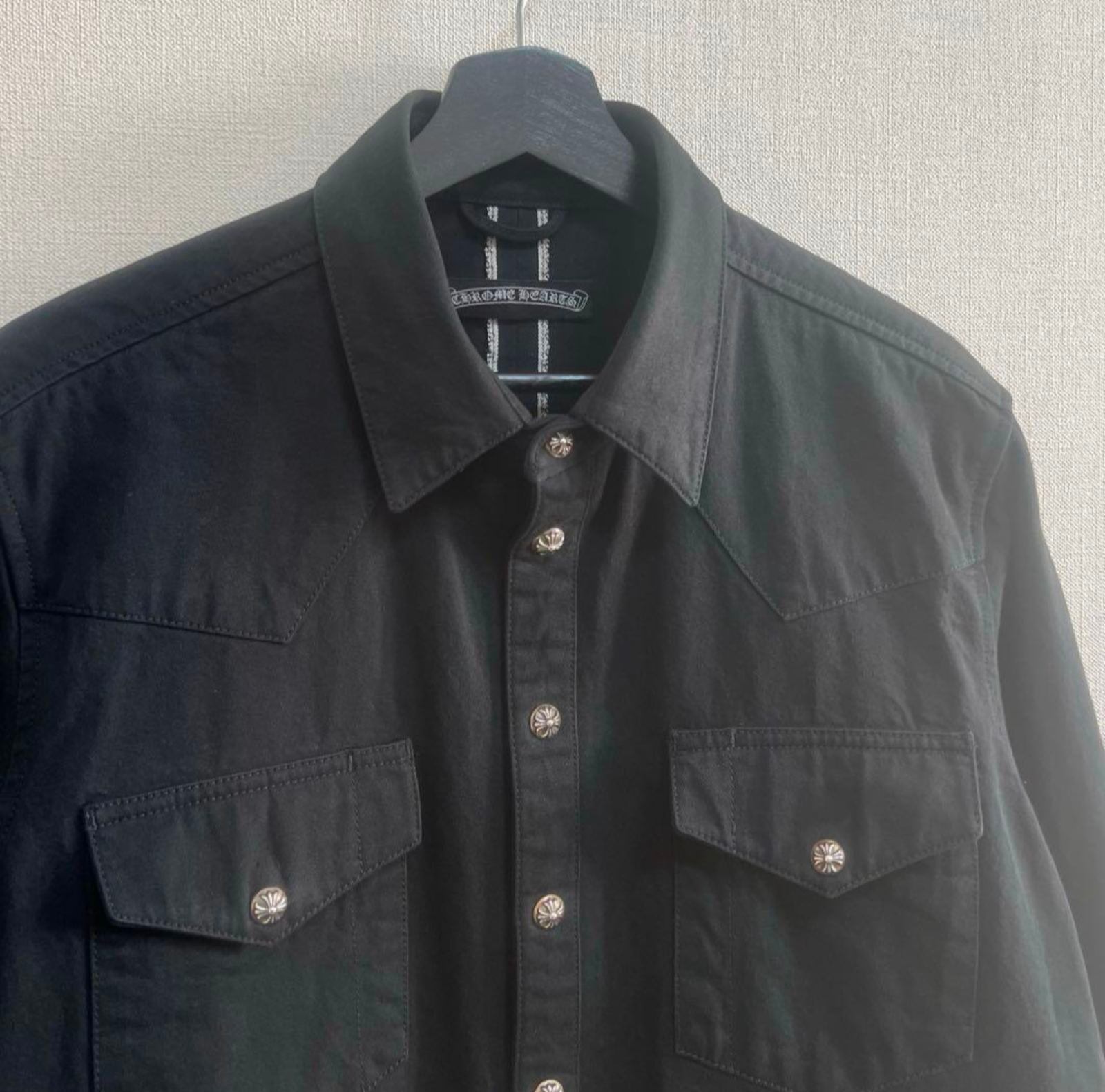 希少　クロムハーツ　CHROME HEARTS　ルーズエンド　デニムシャツ XL 希少クロムハーツCHROME HEARTSルーズエンドデニムシャツ XL 【公式通販】