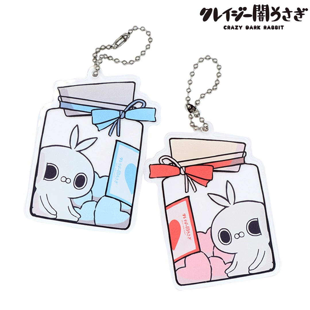 クレイジー闇うさぎ アクリルキーホルダー（瓶づめ）70×70mm | DKSTORE