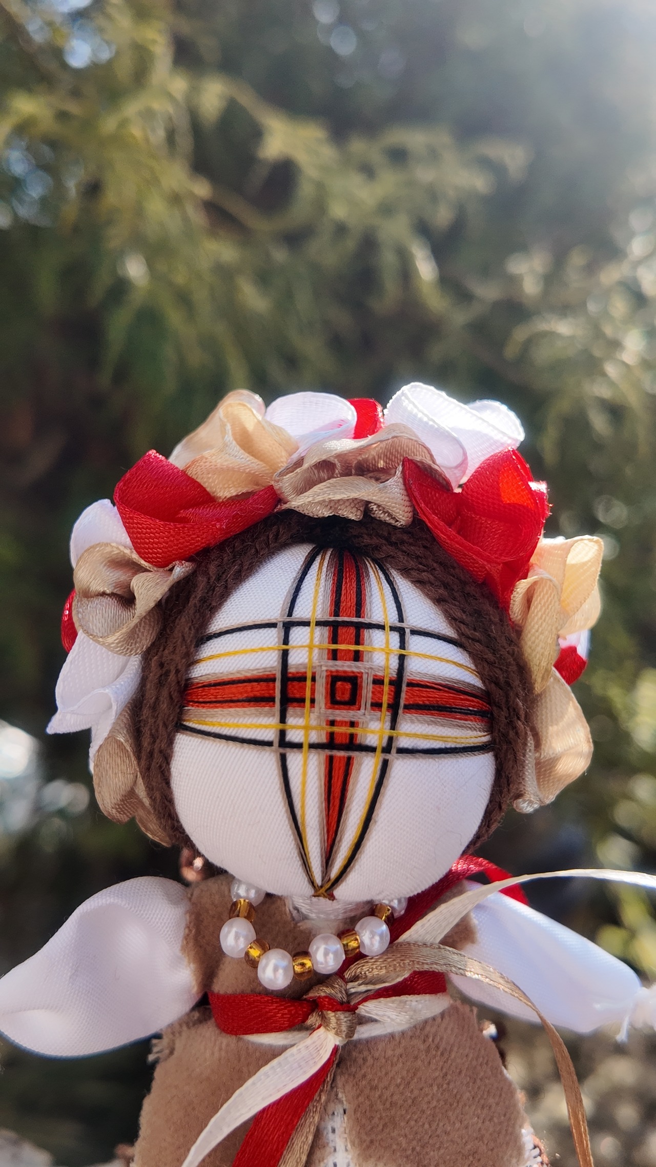 UA.Designer手作りモタンカ 14cm（ウクライナの御守り）スタンド付き - 3