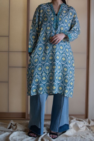 1980-90s Ethnic print onepiece