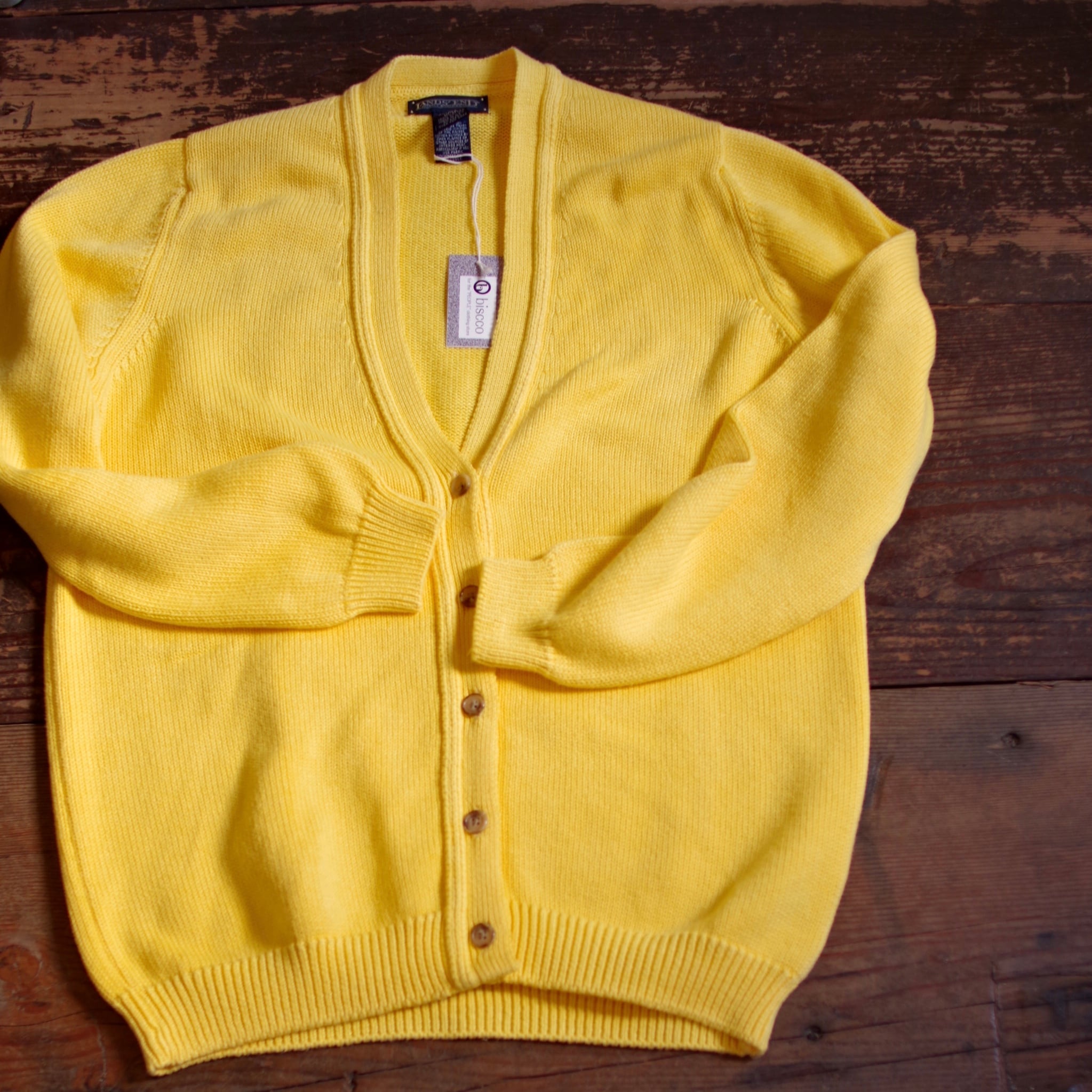 Made in USA LANDS' END Cotton Cardigan Sweater / コットン ニット