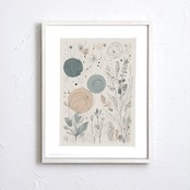 Bloom｜喜びと幸運を描いたミニマルアートポスター｜北欧ナチュラルに馴染む上品デザイン｜ 額縁セット A3ポスター
