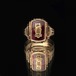 Vintage College Ring [MURCHISON 10kt Gold x Ruby Emblem] [1954s-] Class Ring