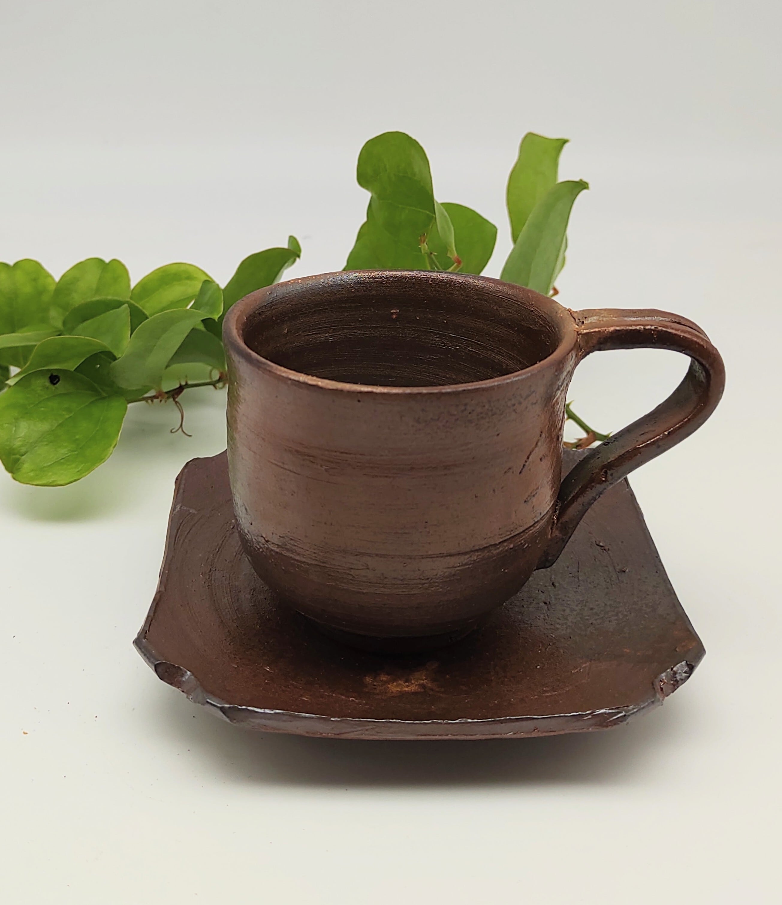 備前焼コーヒーカップ&ソーサー（登り窯焼成） | 備前焼 嶋工房