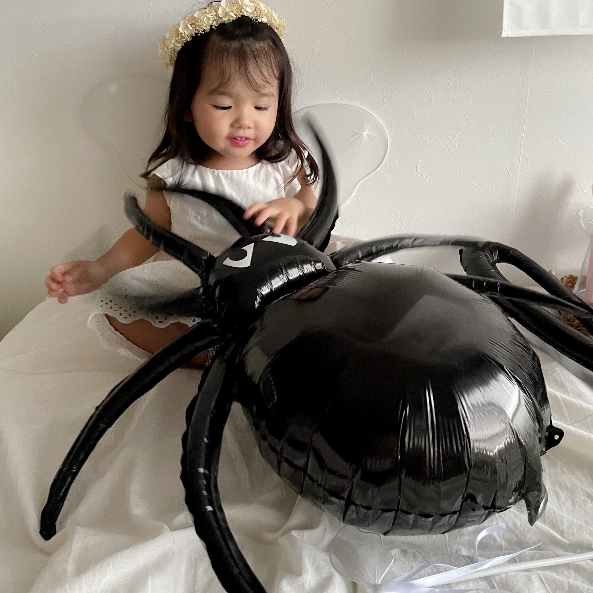 O_004【 Halloween balloon Spider 】 クモ 蜘蛛 バルーン 風船 撮影