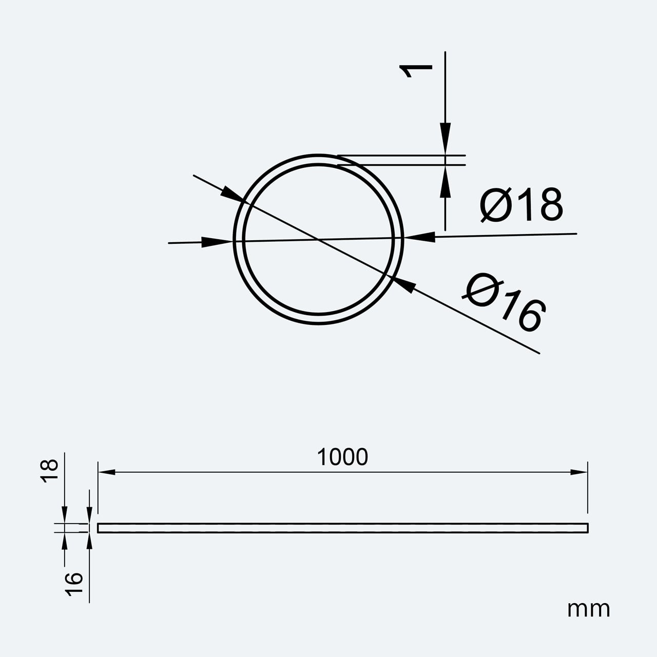 カーボン丸パイプ 外径18mm 厚み1.0mm 長さ1,000mm | カーボン カーボン丸パイプ 外径18mm 厚み1.0mm 長さ1,000mm | カーボン