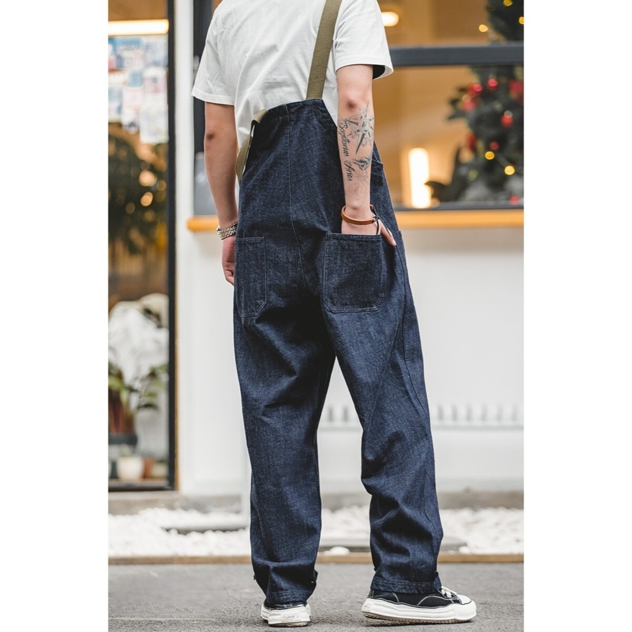 【UNISEX】 Classic Wide Straight Denim Overall / ユニセックス クラシック ワイド デニム オーバーオール