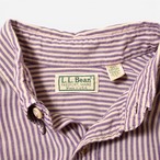 90s L.L.Bean ストライプ 長袖 ボタンダウンシャツ USA製