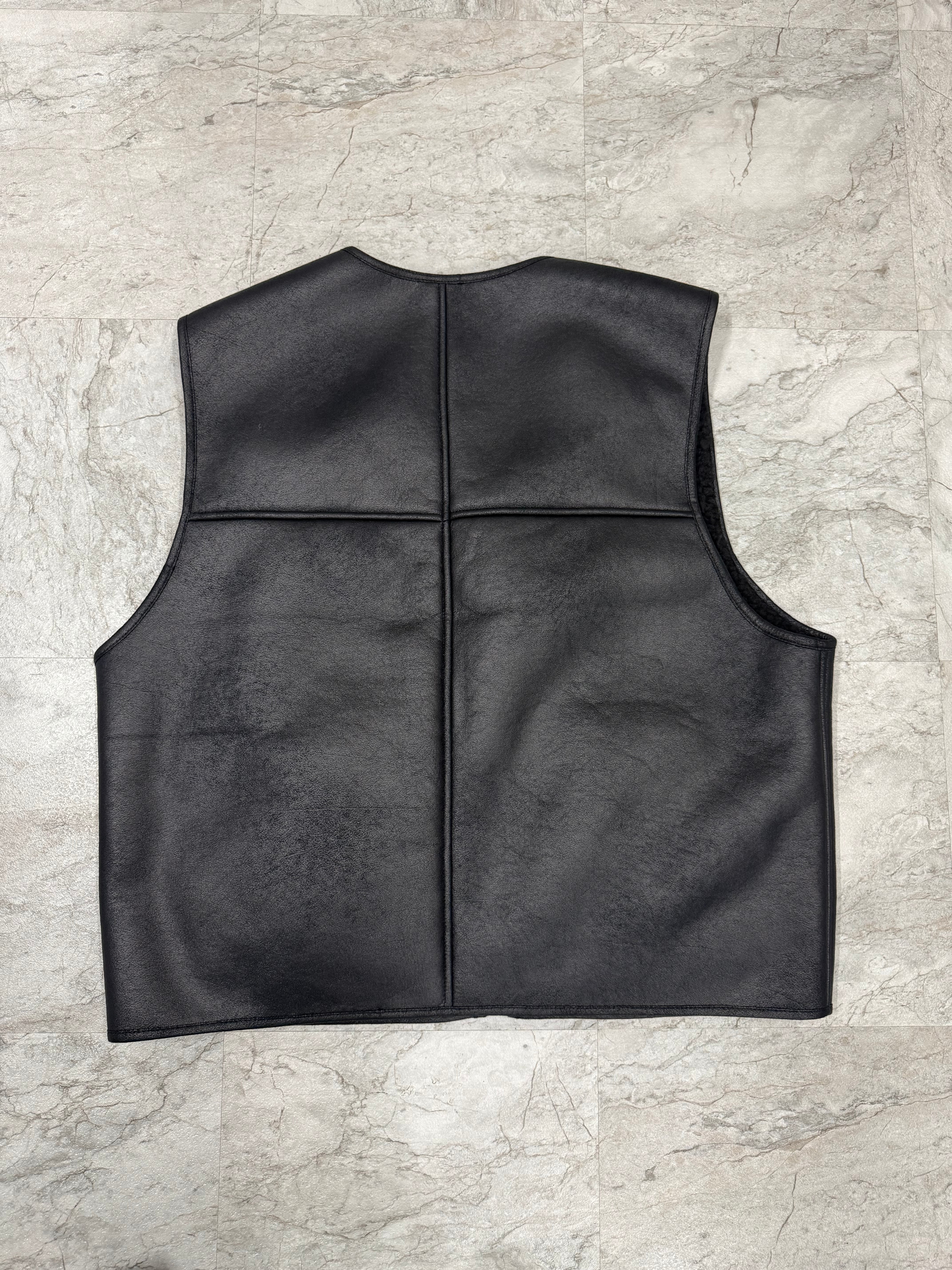 M】Reversible Faux Shearling Work Vest Supreme Faux Shearling Work