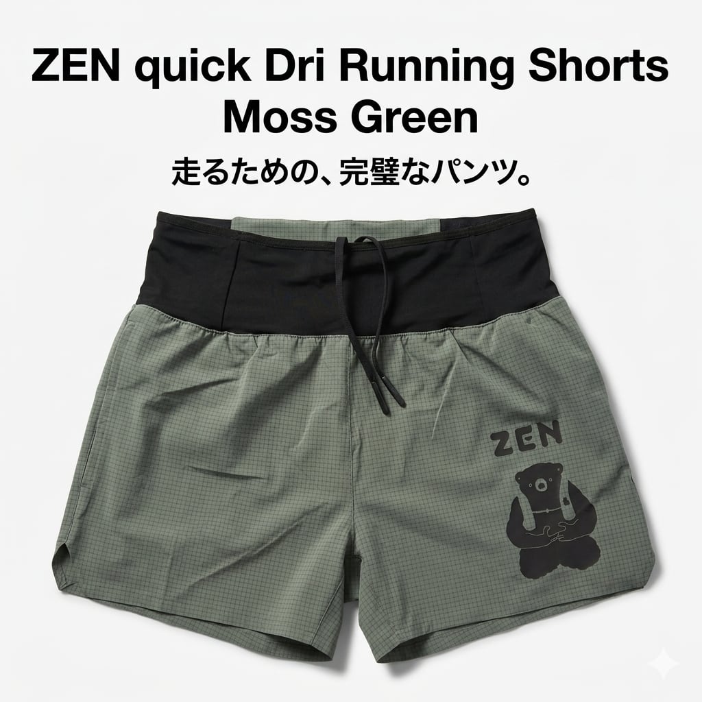 ZEN / quick Dri Running Shorts-Moss Green | 10Mountain
