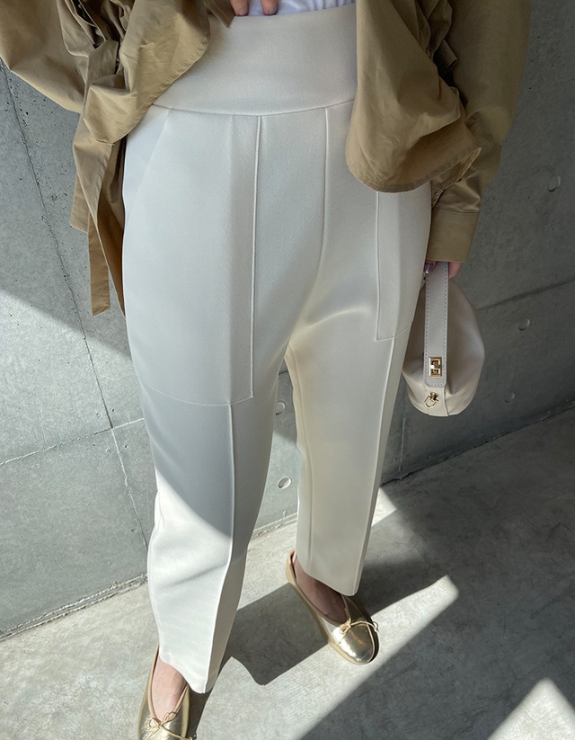 【訳あり③】Semi-Baggy Stretch Slacks_Ivory