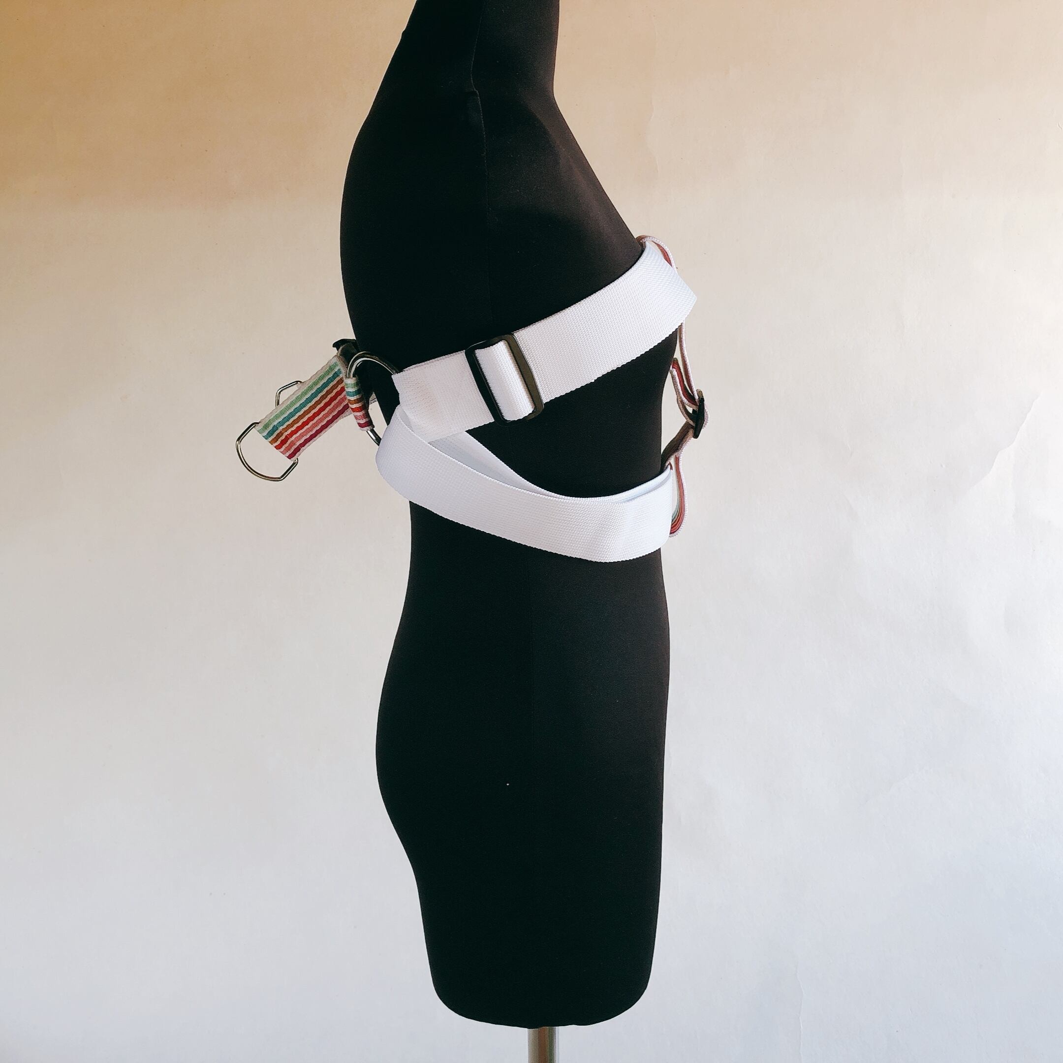 チェストハーネス ホワイトレインボー