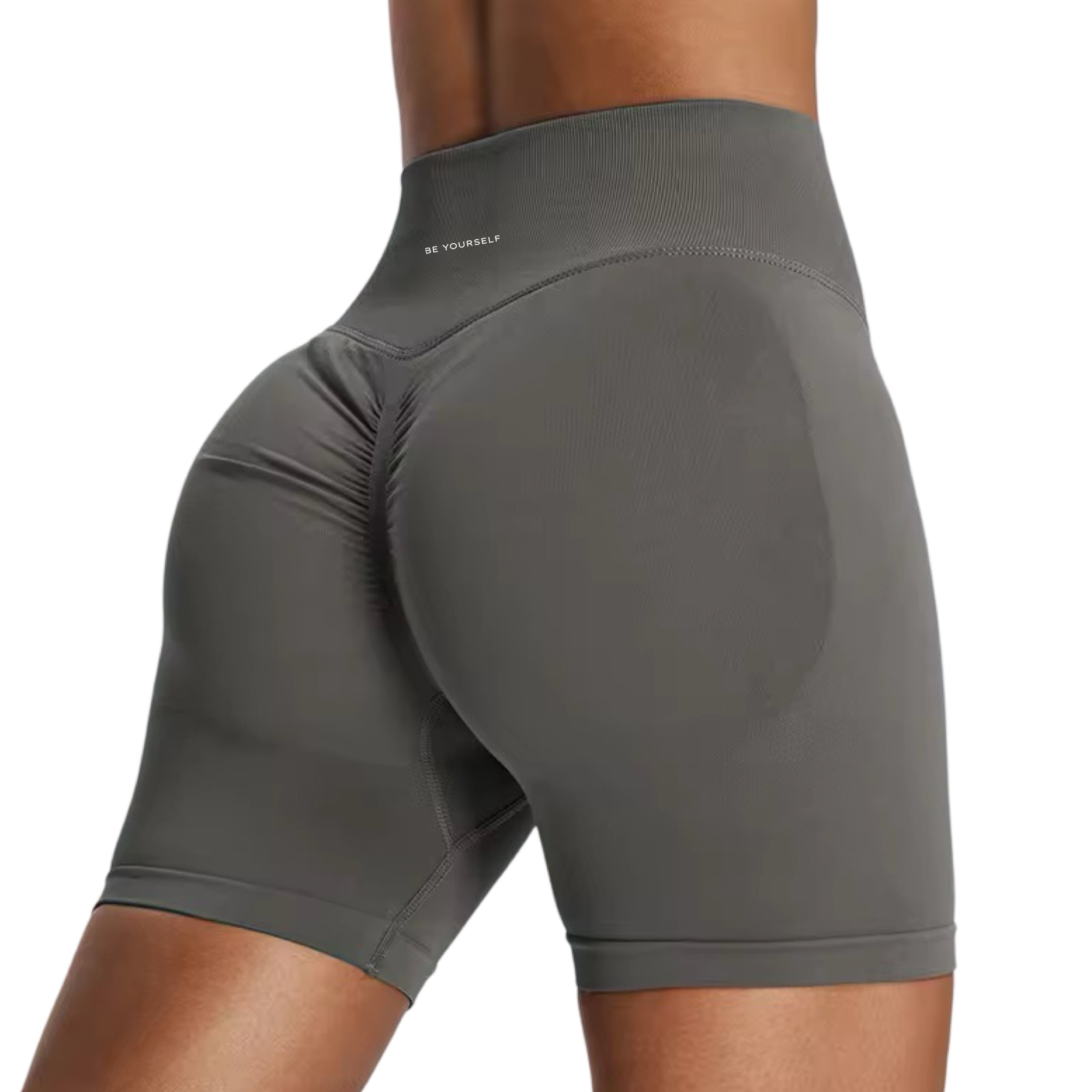 BEYOURSELF シームレス美尻レギンス ブラウン S