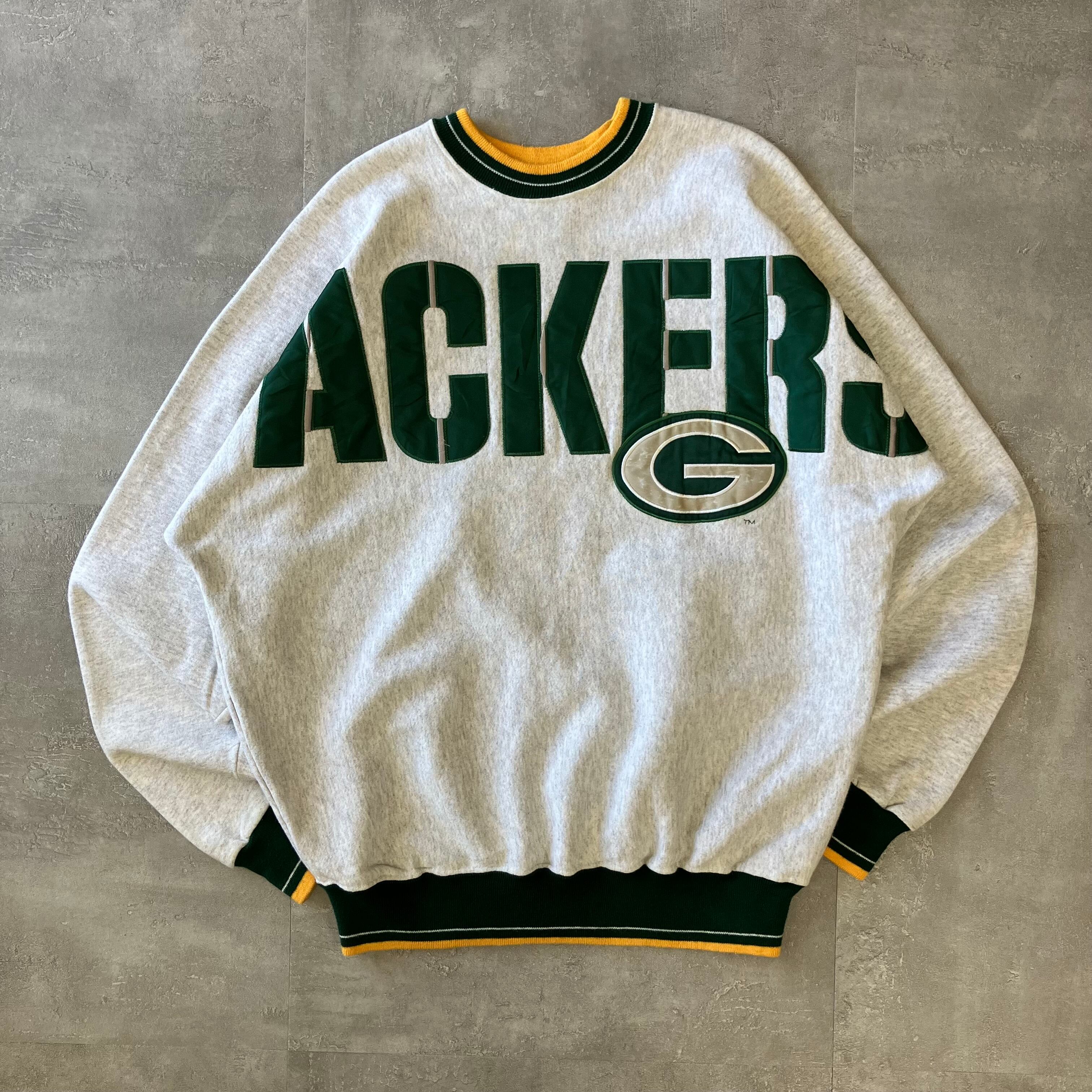NFL 90s packers スウェット ビッグロゴ ワッペン刺繍 L No.1898