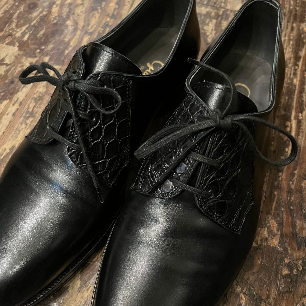 フラテッリ・ジャコメッティ　黒サイズ39 F.LLI Giacometti フラテッリ ジャコメッティ クロコ型押し 3