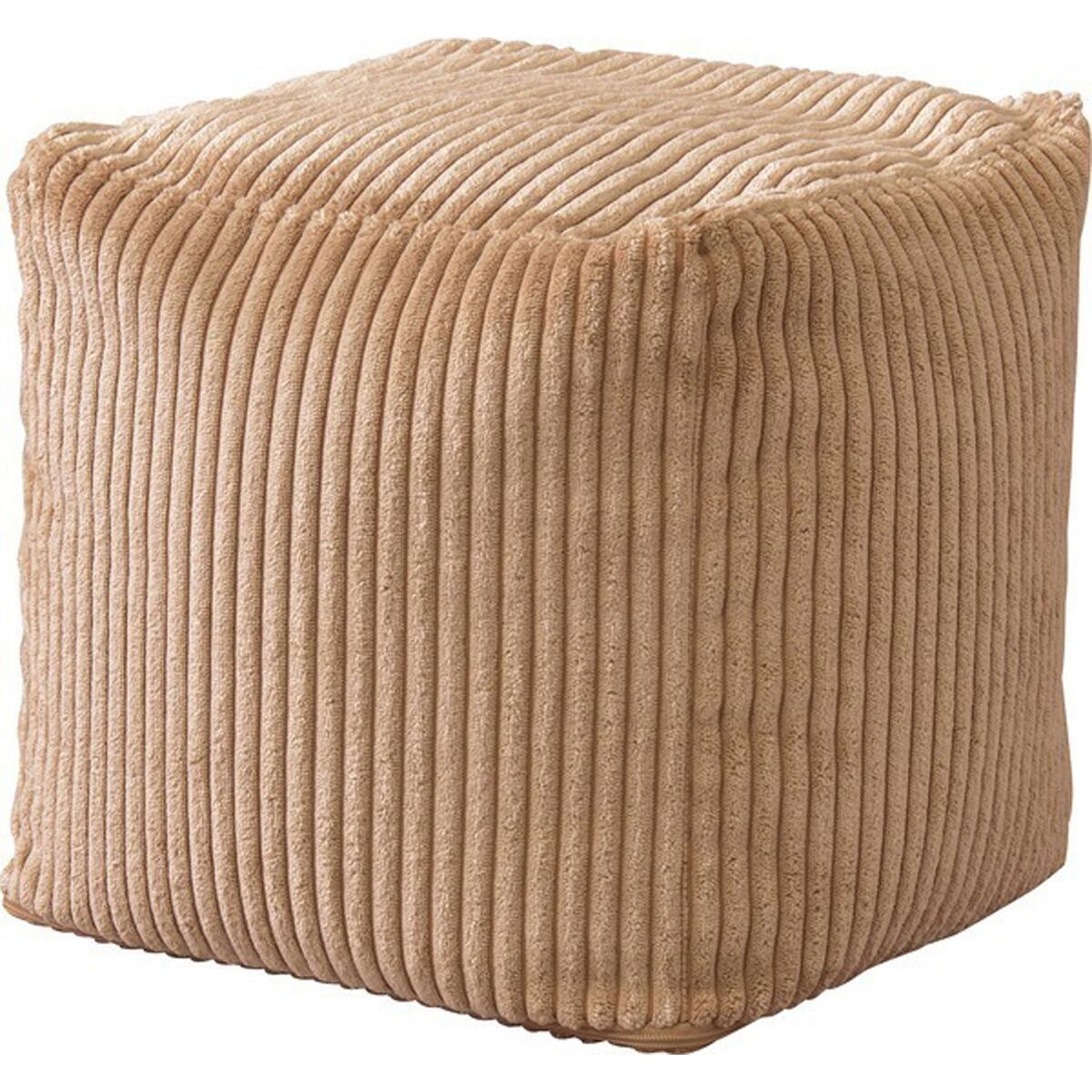 ミニビーズクッション コーデュロイ カバー ファスナー リビング スツール クッション 椅子 テーブル クッションスツール ビーズクッション マイクロビーズ 持ち運び コンパクト ベージュ グレー ネイビー ホワイト 灰 紺 白