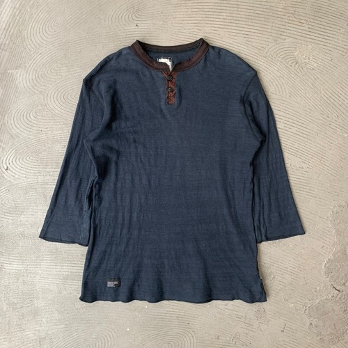 NEIGHBORHOOD / Three-quarter henry neck T-shirt