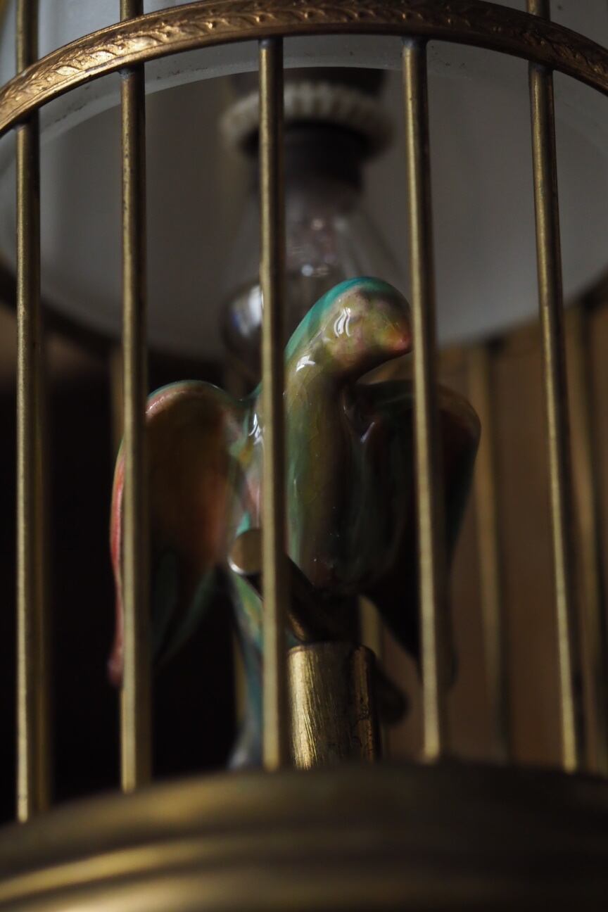 小さな鳥籠ペンダントランプ-vintage bird cage pendant lamp