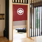 【受注生産】のれん 家紋 丸に劔花菱 全5色 幅85×丈90cm