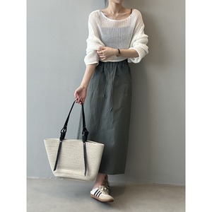 メッシュ ショート ニット トップス 10056