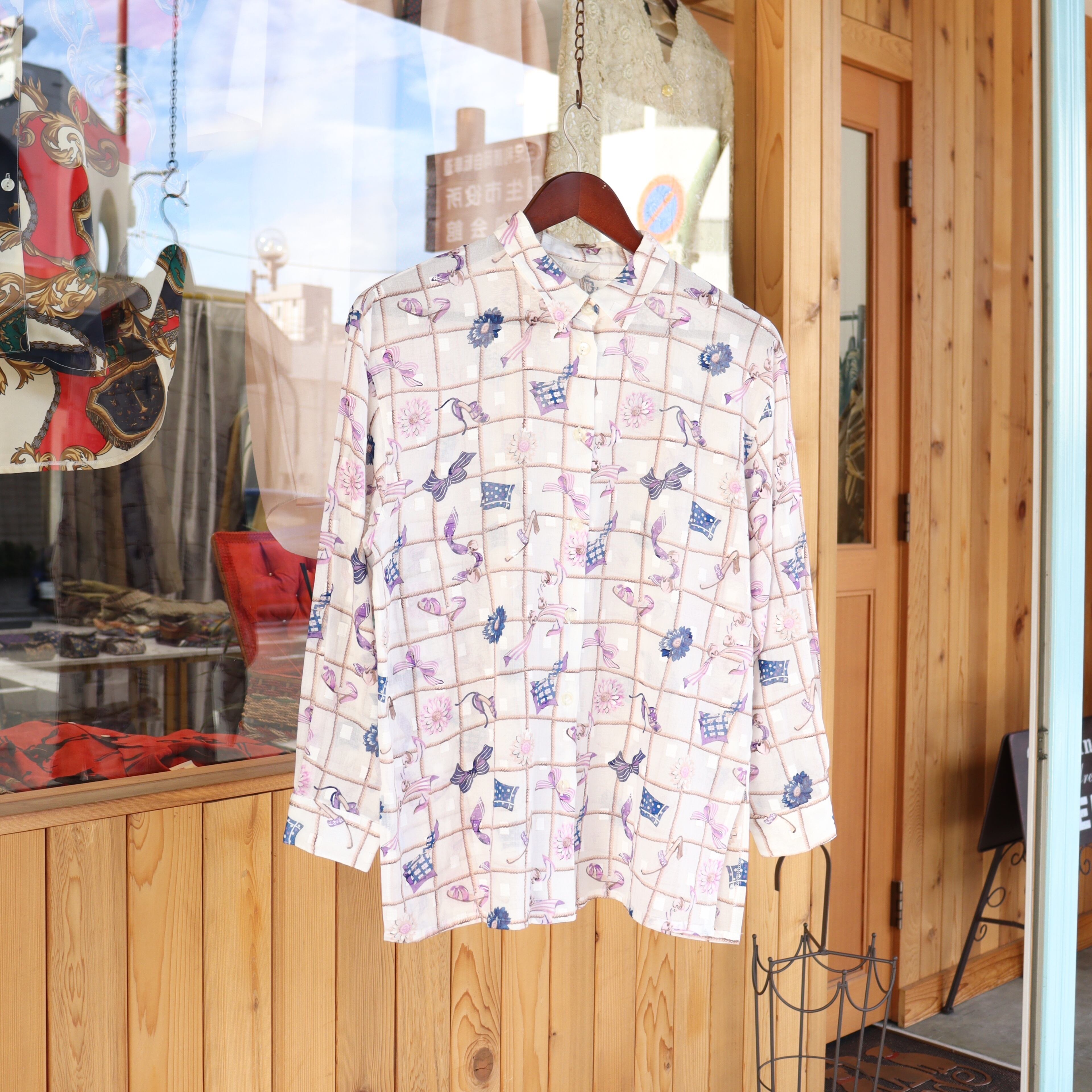 vintage retro sheer shirt