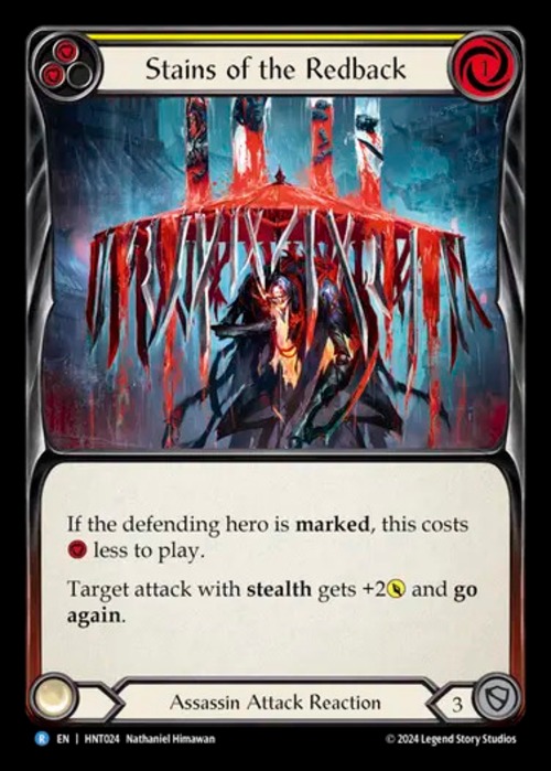 HNT024【EN】【Assassin】赤背の血痕/Stains of the Redback(Yellow) 画像