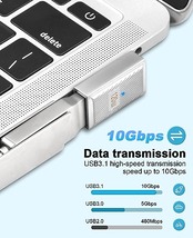 Duttek 120W 10Gbps USB-Cオス USBメス 変換アダプタ, 亜鉛合金製の両面USB AからUSB Cアダプターで、高速データ転送と高速充電を提供します。これは、ラップトップ、充電器、パワーバンクなどに使用することができます。(1つのパックです)