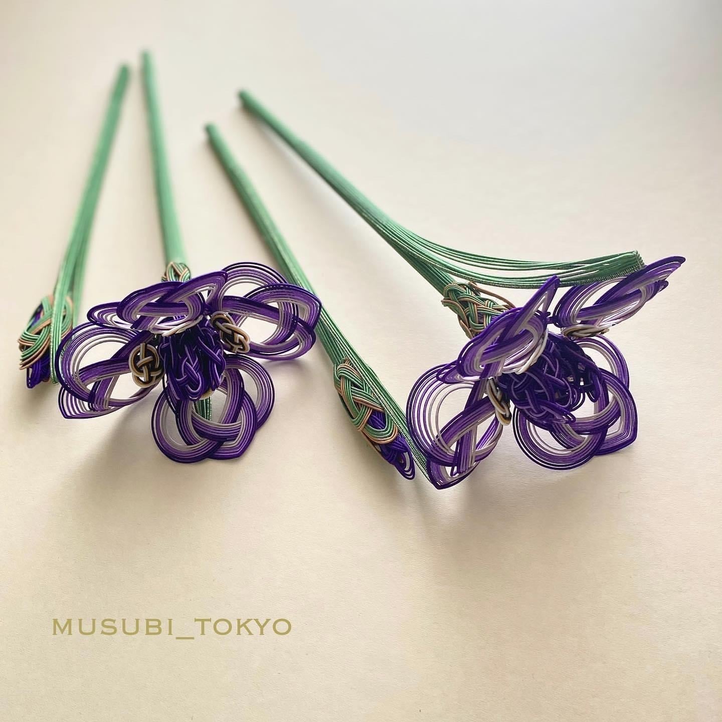 立花 菖蒲の花と蕾 | musubi_tokyo(ムスビトーキョー）－水引細工のお店