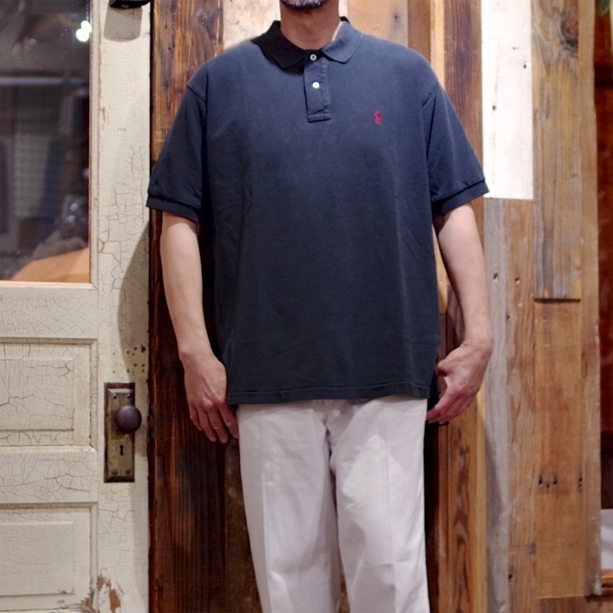 Black !! Polo Ralph Lauren Polo Shirt XL / 古着 ラルフローレン ポロ シャツ ブラック 黒 古着 ...