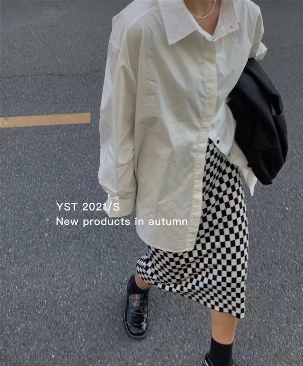 ブロックチェックタイトスカート　AJ11352-9212