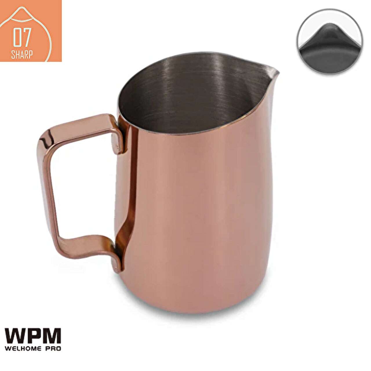 WPM ミルクピッチャー 450mL シャープスパウト ( 07 SHARP ) チタン