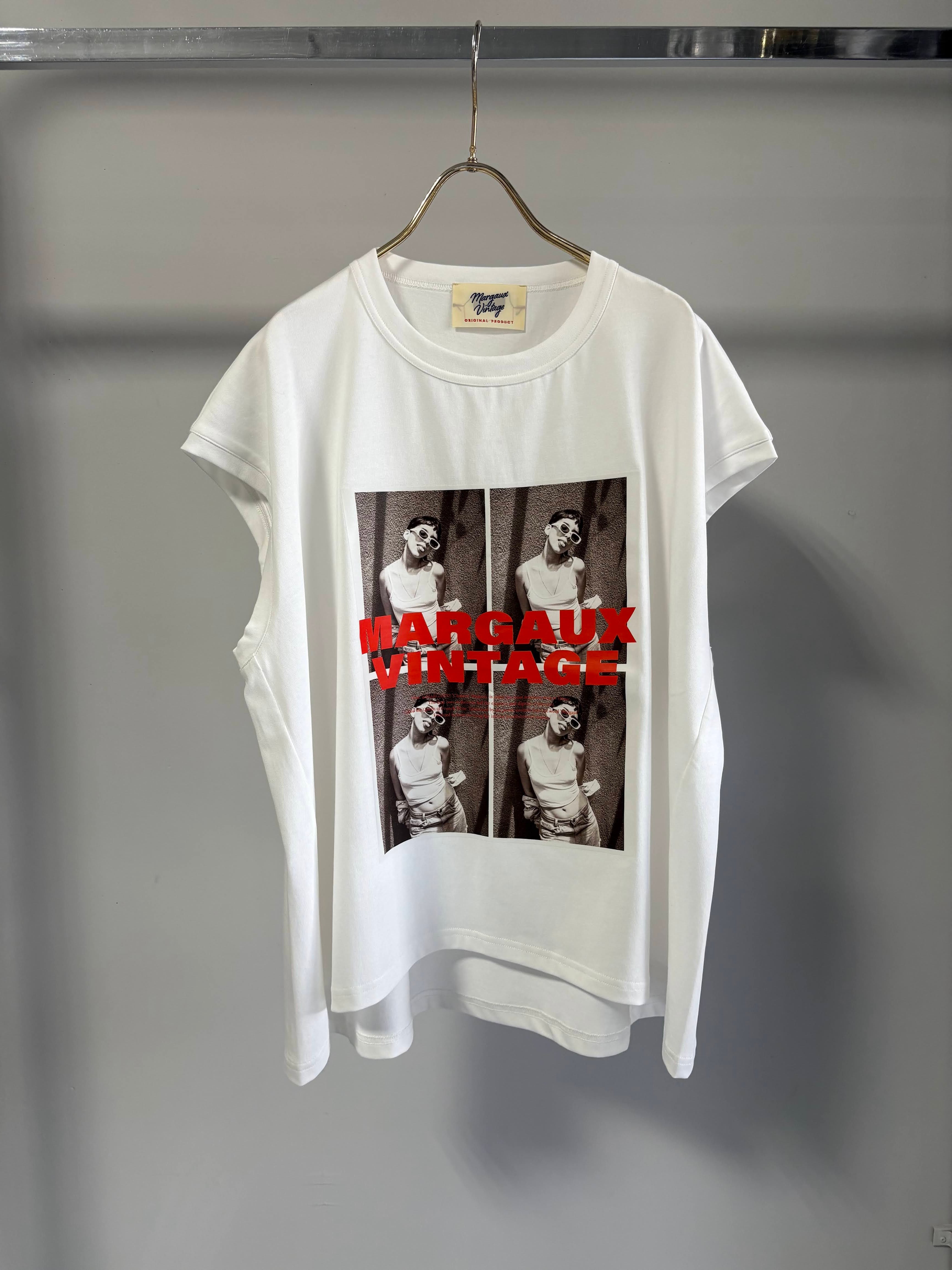 Margaux Vintage 】転写プリント ノースリーブTEE (26074) | LARACROFT