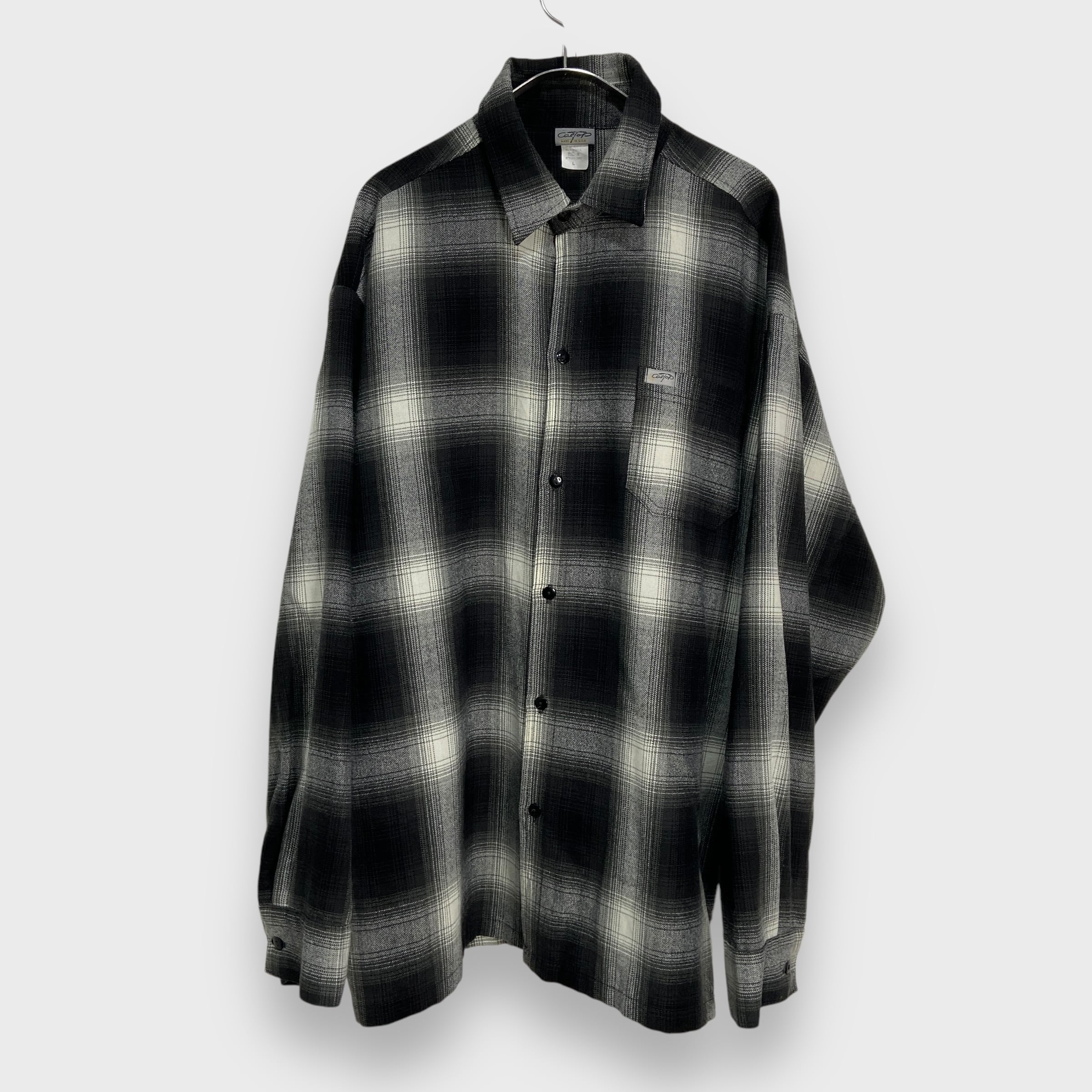 USA製 CalTop キャルトップ オンブレチェックシャツ ブラック系 USA製 CalTop キャルトップ オンブレチェックシャツ ブラック系