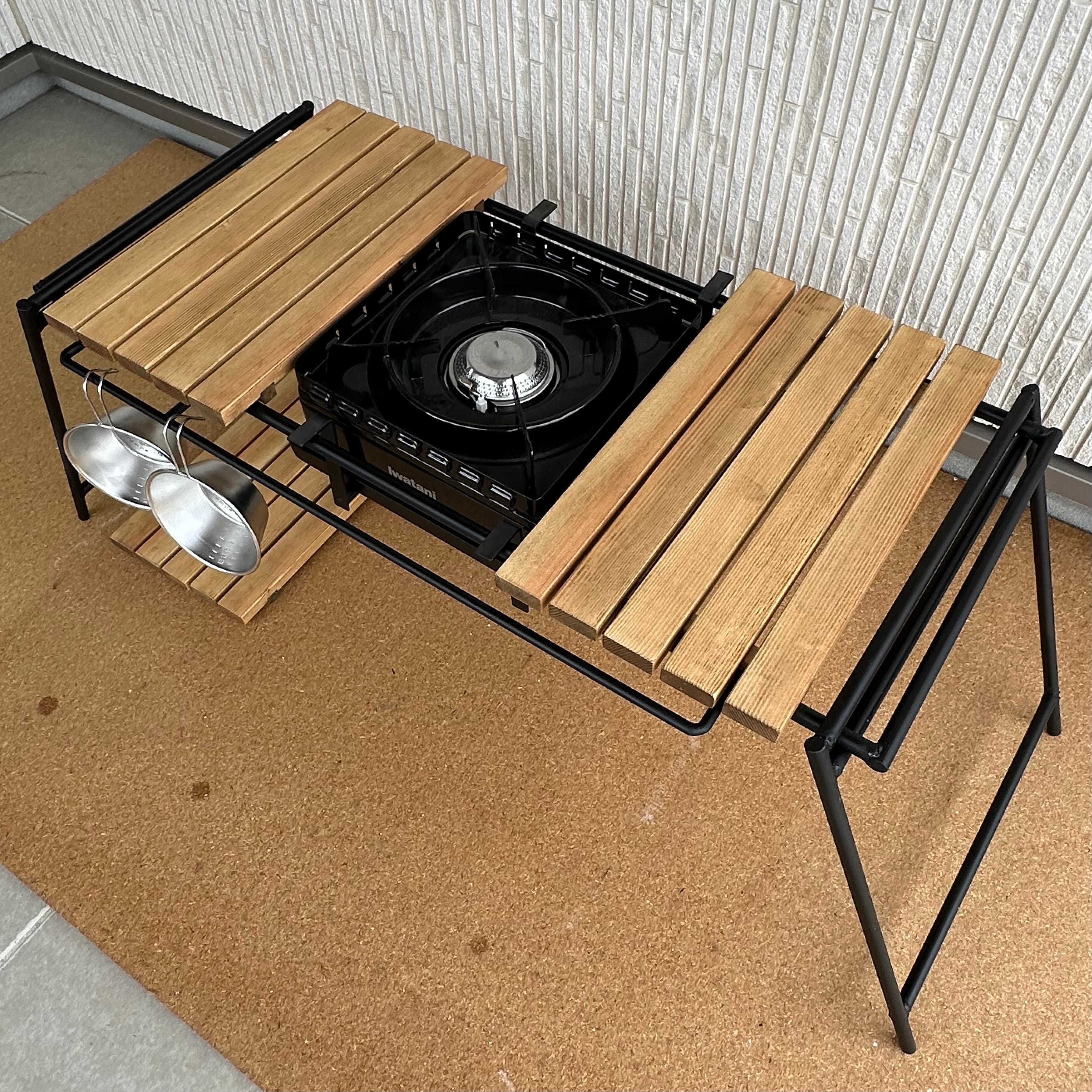 フラットバーナ－テーブルアイアンigtテーブル ジェットブラック色
