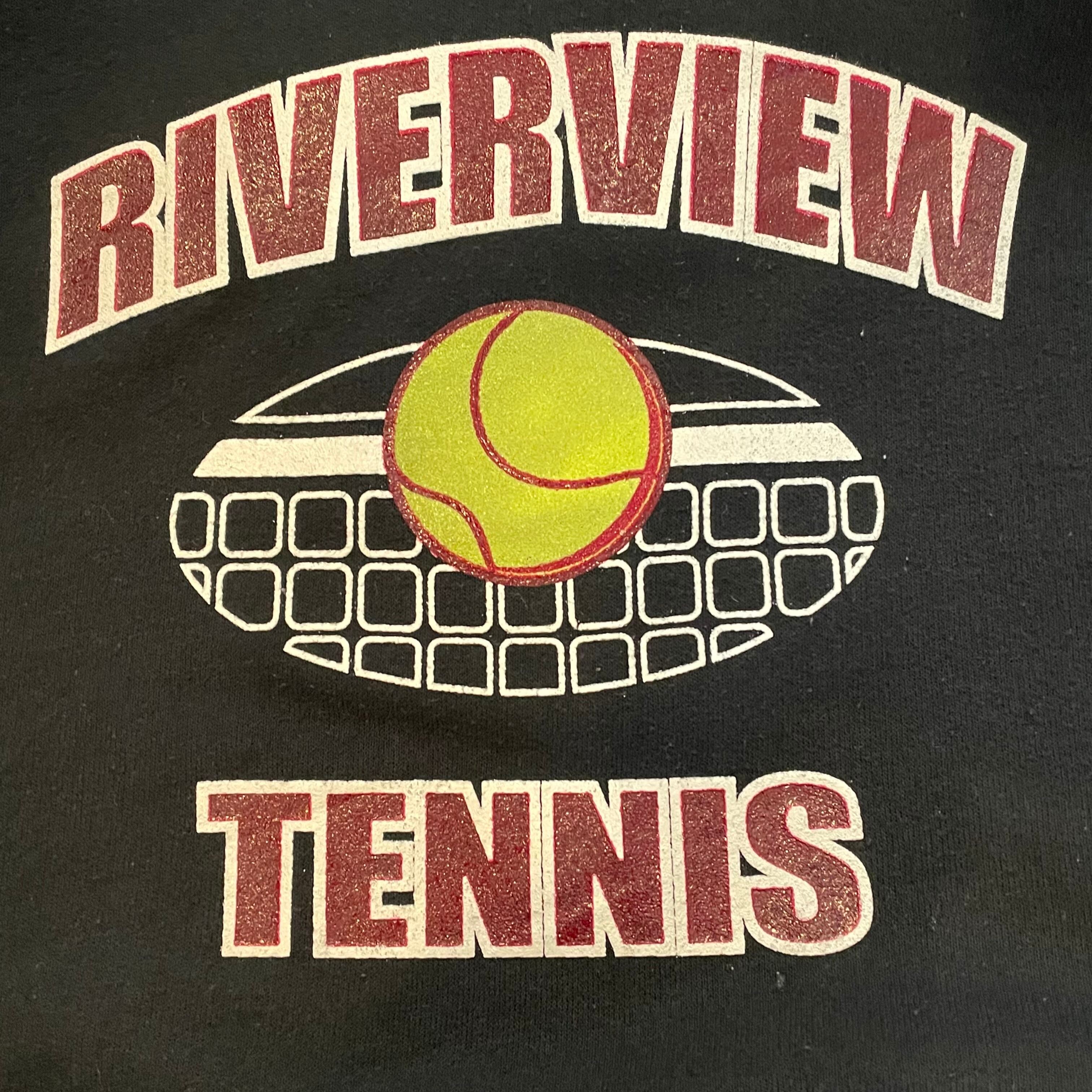 Jerzees テニス イラスト ロゴ スウェットパーカー プリント Sサイズ Us古着 古着屋手ぶらがbest