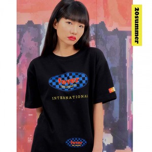 [FEVERTIME] 20 Checker shirts BLACK 正規品  韓国 ブランド 半袖 T-シャツ