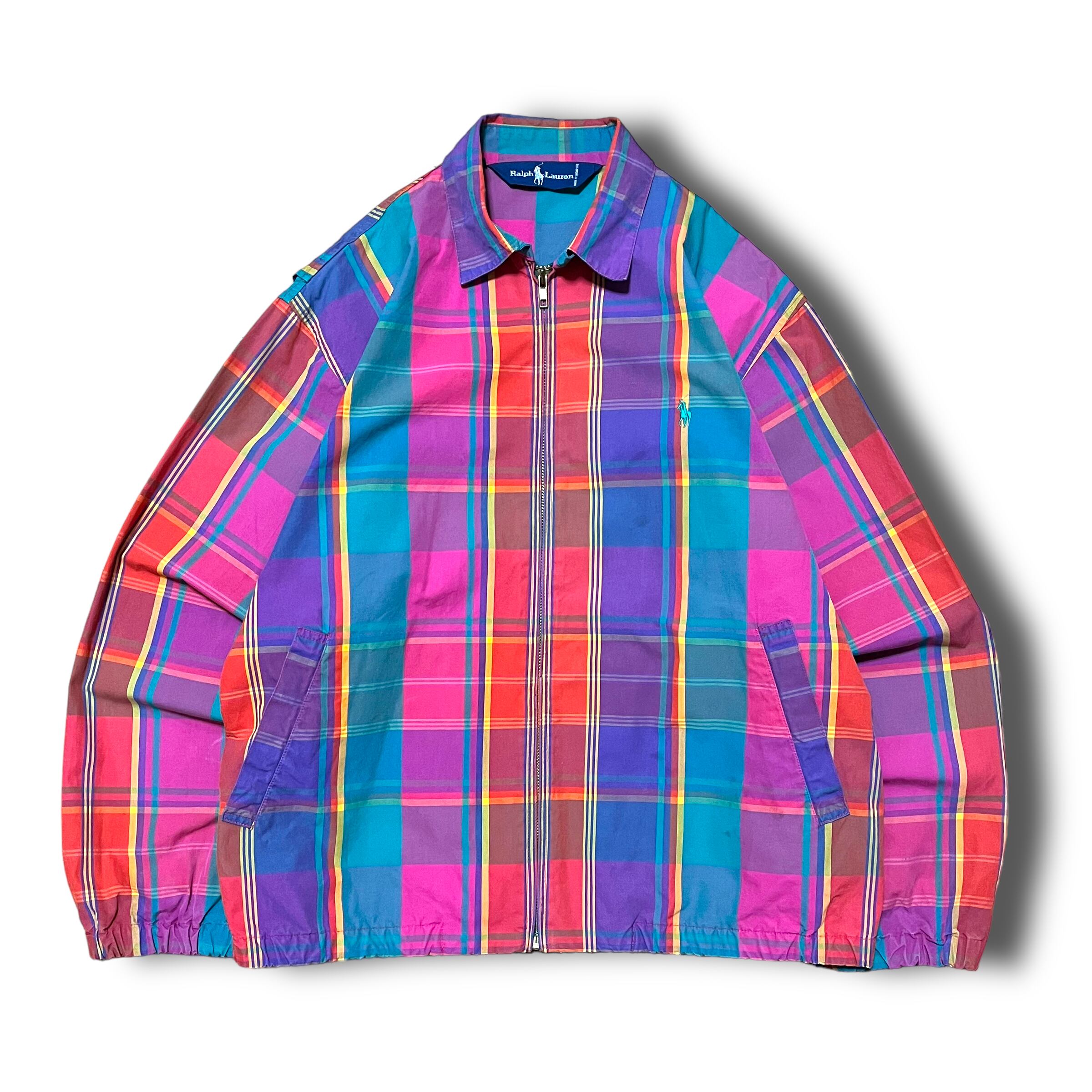 【Ralph Lauren】1990's マドラスチェックスウィングトップ