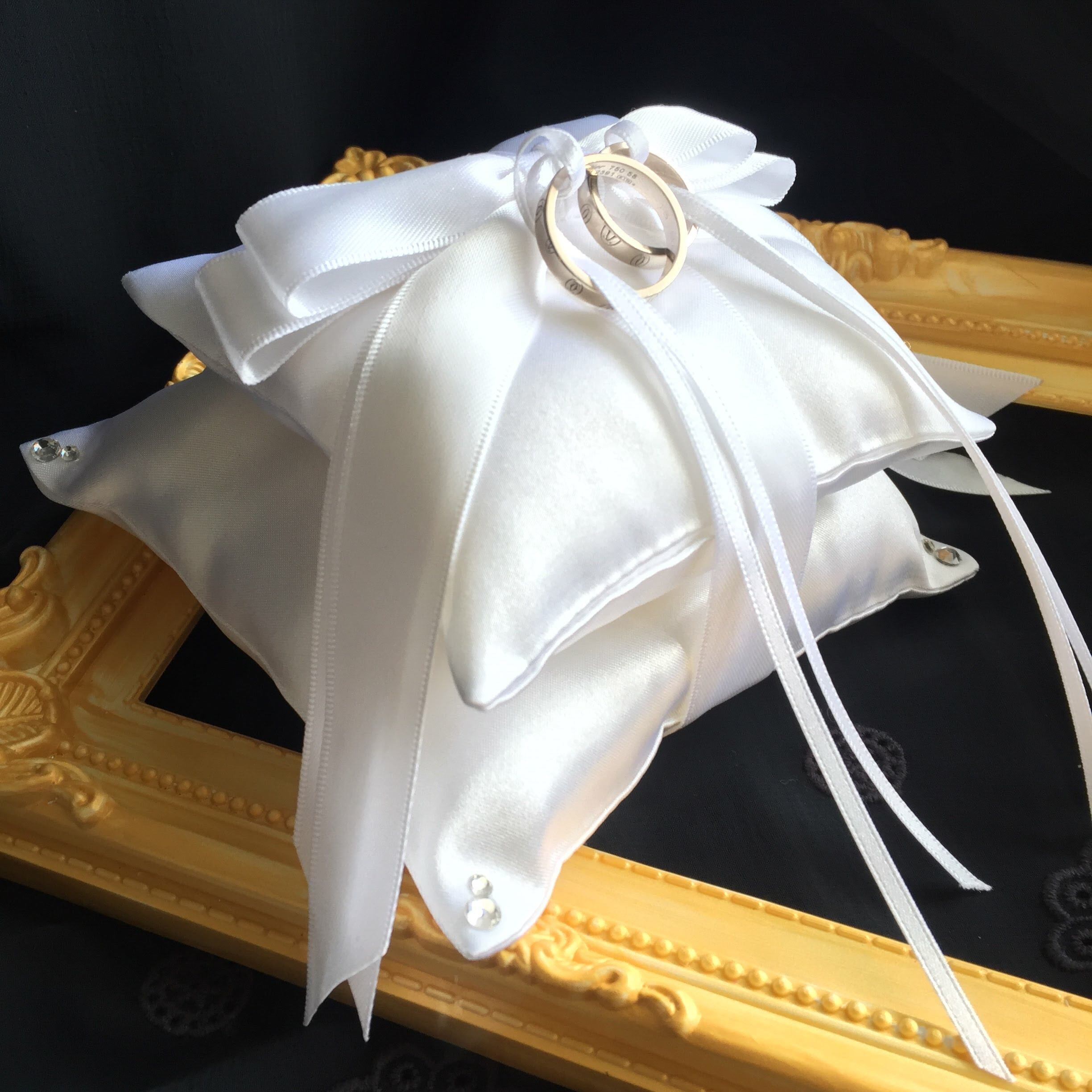 リングピロー【純白ホワイト】送料無料 シンプル 結婚式 ウェディング Wedding *momo-noha レース デザイン リングベアラーピロー純白 ホワイト 結婚式 結婚式のリングピロー 綺麗なデザイン ブライダル小物