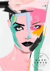 Zing｜抽象アートポスター 生命力とエネルギーを感じるモダンデザイン｜シンプル空間を彩るスタイリッシュインテリアA4ポスター