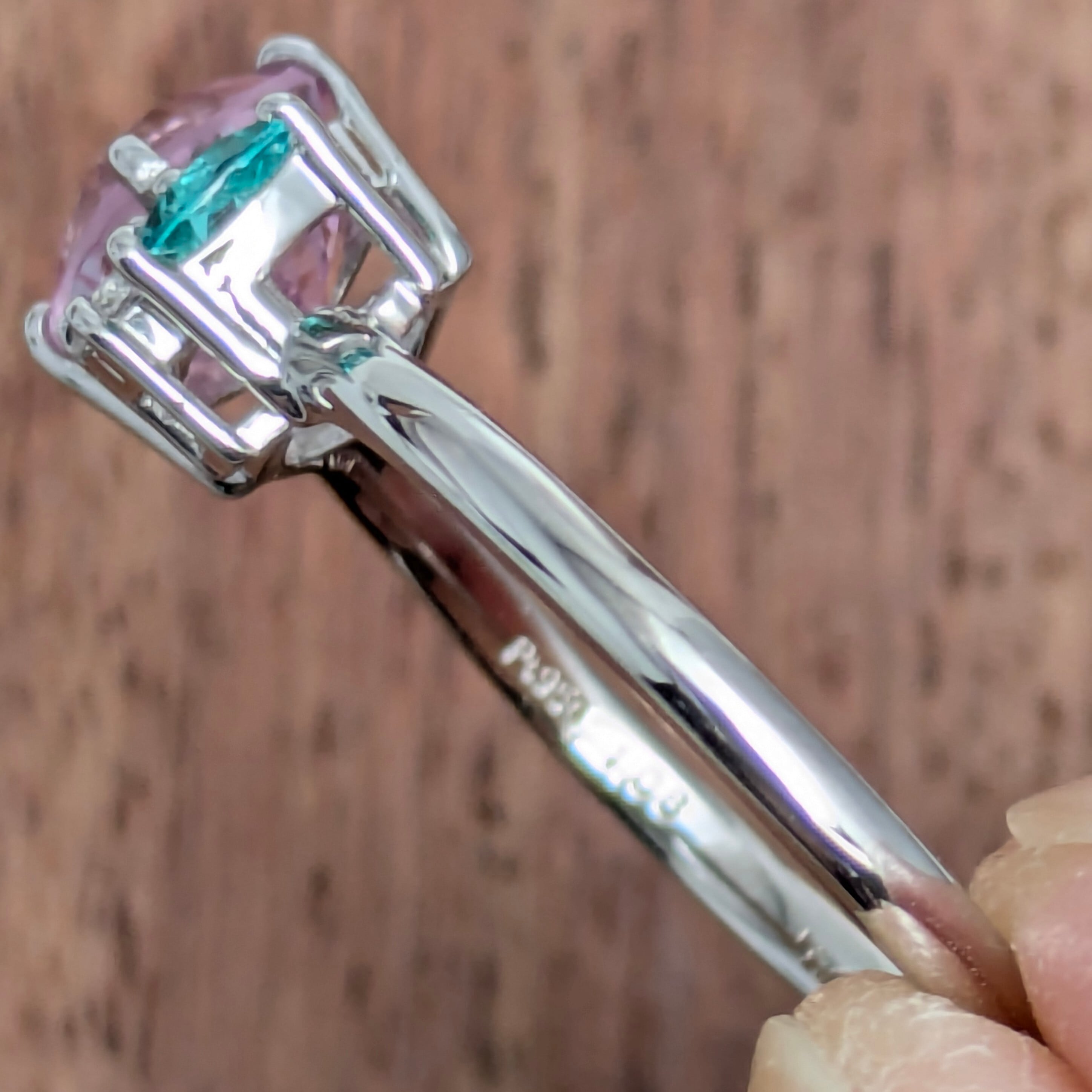 Pt950スピネル パライバトルマリンリング スピネル ミャンマー