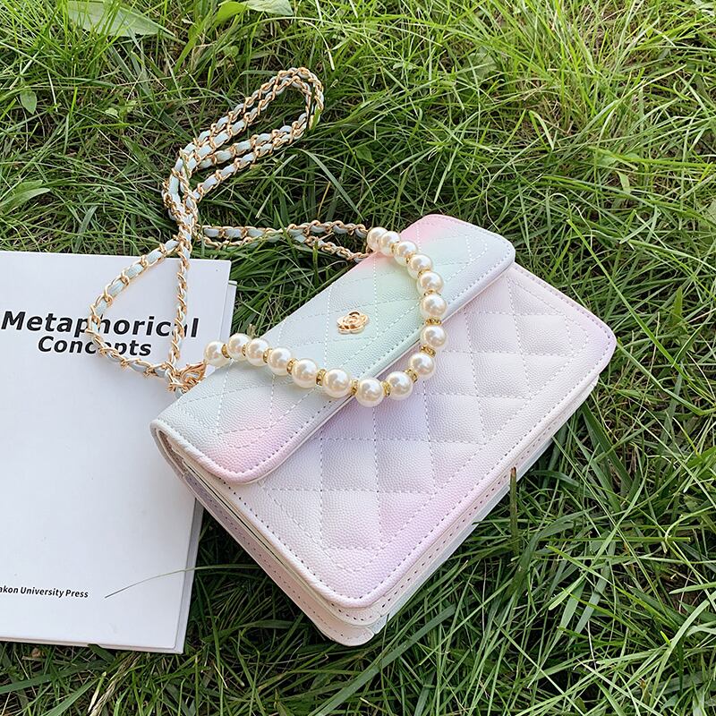 サマーパールレッドチェーン 夏物 真珠 ハンドバッグ メッセンジャーバッグ Tiancai_Wing_Bag43619199571