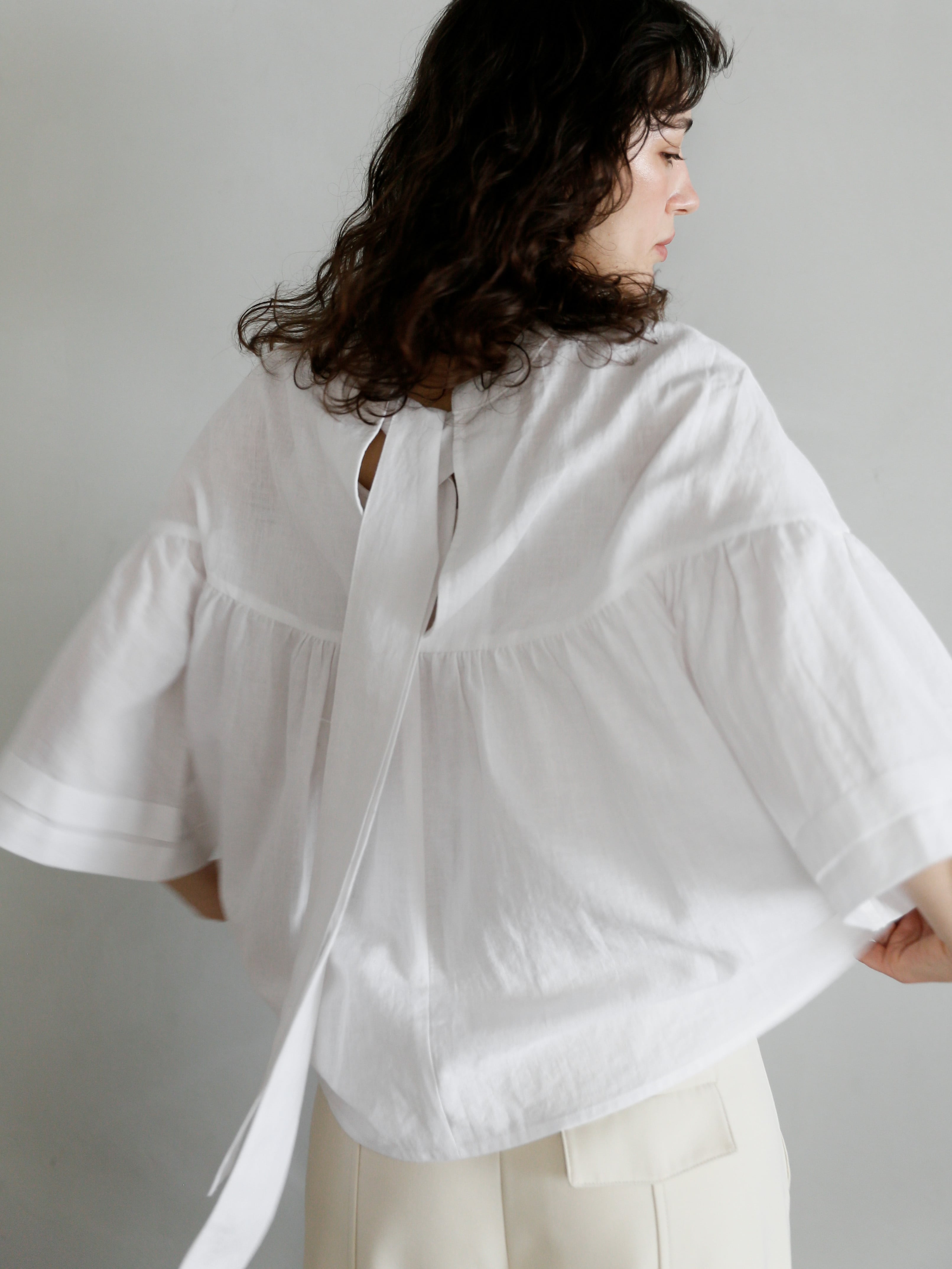 3way linen blouse（white） | Katrin TOKYO