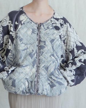 1980s oriental textile quilting jacket